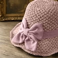 thumbnail image 4 of UTSJKR Women Hand Woven Pure Straw Large Brim Sun Hat, Foldable Portable Design, UV Resistant Beach Vacation Outdoor Leisure Round Top Cap Pink M, 4 of 9