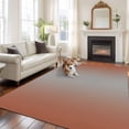 thumbnail image 4 of Rectangle Rug 5x8ft Area Rug, Abstract Ombre Art Orange Gray Area Rugs for Living Room Bedroom, Minimalist Color Gradient Floor Mat Non-Slip Non-Shedding Carpet Indoor Accent Rugs, 4 of 9