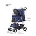 thumbnail image 2 of 1pc Lightweight Foldable Pet Stroller, Four Wheels Pet Carrier For Outdoor Activities, Suitable For Cats And Dogs, 2 of 5