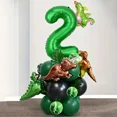 thumbnail image 4 of 25 globos decorativos para fiesta de cumpleaños con diseño de dinosaurio de la jungla, globo digital verde de 32 pulgadas, regalo de Pascua con globo de dinosaurio, 4 of 4