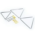 thumbnail image 1 of Ensemble d'Instruments Triangle, 3 Pcs Percussion à Main Triangle Musical Artisanat Supérieur, 1 of 9