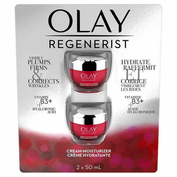 Olay Regenerist Moisturizing Micro-sculpting Face Cream, 2 x 50 ml