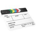 thumbnail image 3 of Film Clapperboard Acrylic Clapstick Director Board Photography Props (Colorful Striped White Board), 3 of 5