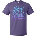 thumbnail image 3 of Inktastic Winter Let It Snow Lettering in Blue with Snowflakes T-Shirt, 3 of 5