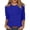 Blue@GC@, variant on CONZONE Womens Summer T-Shirts 3/4 Sleeve T Shirts for Women Casual Crew Neck Solid Color Lightweight Tees Soft Cozy Tops