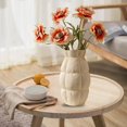 thumbnail image 4 of GROWTH TANK Ceramic Vase Flower Container Decorative Vase for Office Dining Table Decoration Beige, 4 of 9