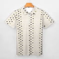 thumbnail image 3 of Dots Waves Shades of Green Dots Men Zipper T-shirt Summer Casual Short Sleeve T-shirt Top, 3 of 7