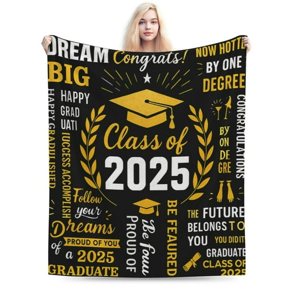 Graduation Gifts Blanket 50" X 60", 2025 Graduation Gifts for Her Him, High School/College/Masters Degree Graduate Gifts, Class of 2025 Graduate Gifts Ideas 50x40
