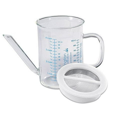 UPC 844819002400 product image for Fat Separator With Strainer - Heat Resistant Glass - 4-Cup Capacity by Catamount | upcitemdb.com