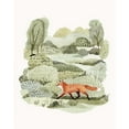 thumbnail image 2 of Borges, Victoria 26x32 Gold Ornate Wood Framed with Double Matting Museum Art Print Titled - Fox Glen II, 2 of 4