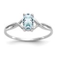 thumbnail image 1 of 14k White Gold Aquamarine Birthstone Ring March, 1 of 6