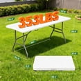 thumbnail image 2 of BORGEBY 6 Ft Folding Table, Portable Plastic Table with Handle for Indoor, Outdoor, Party, Dining, Wedding, Events, Camping（White）, 2 of 8