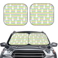 thumbnail image 2 of Bingfone Rainbow Rabbit Windshield Sun Shade 2-Piece Foldable Car Front Window Sunshade for Most Sedans SUV Truck - Medium, 2 of 7