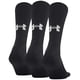 thumbnail image 1 of Calcetas Under Armour Training Cotton Crew para Adultos, Negras, Paquete de 3, 1 of 6