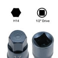 thumbnail image 3 of Unique Bargains 1/2-Inch Square Drive x H17 Metric Hex Bit Socket, 2 Inch Length, 3 of 5