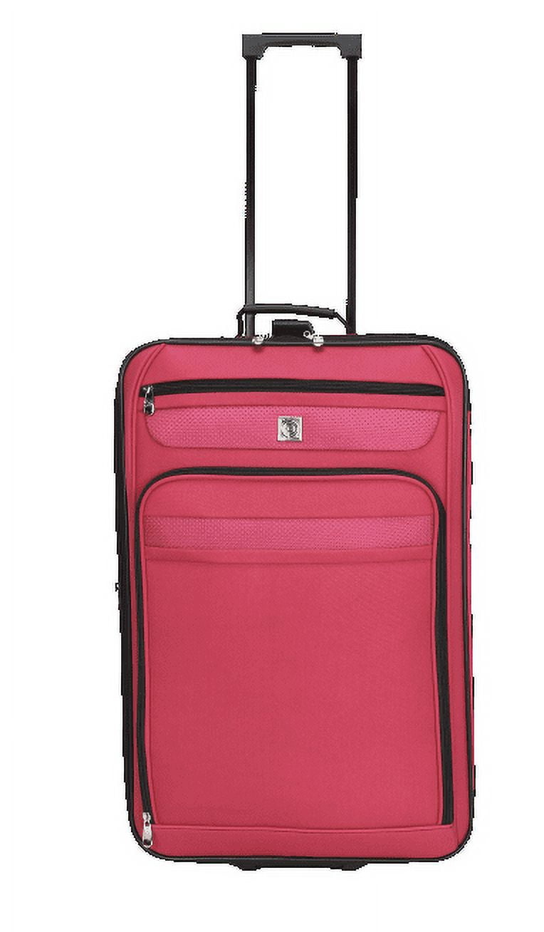 Protege 3-Piece Pink Luggage Set, Upright 24 in, Duffel 22 in, Boarding Bag 14 in