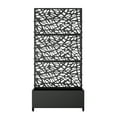 thumbnail image 2 of MAYEERTY 72"x35" Metal Black Rectangle Pots and Planter Raised Box with Trellis for Vine Climbing Plants, 2 of 6