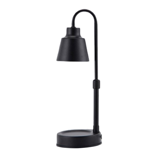 Lámpara De Vela De Fusión De Aroma Lámpara telescópica de vela de fusión de hierro con atenuación continua (negro EE. UU.)