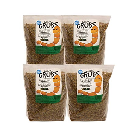 Mann Lake PH524 Wonder Grubs 5 lb Non-GMO Dried High-Protein Mealworms for Chicken, Duck, Wild Bird, Fish, Reptiles, Tortoise, Amphibians, Lizard, 4 Pack, Meal Worms