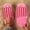 Hot Pink, variant on Women Autumn Winter Striped Plush Fleece Open Toe Slide House Slippers Warm Lined Cushioned Flat Indoor Footwear Sky Blue 10-10.5(44)