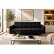 thumbnail image 1 of Sofá Cama Reclinable Paris Lino Negro, Brazos separados, Futon 3 Posiciones EL BAZAR STORE Moderno abotonado, 1 of 7