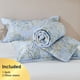 thumbnail image 4 of Kingrest Juego de Edredón de Algodón 100% Orgánico con Estampado Floral de Lujo Tamaño Doble, Juego de Cama Acolchado con Colcha, con 2 Fundas de Almohada a Juego, para Todas las Estaciones, 4 of 5