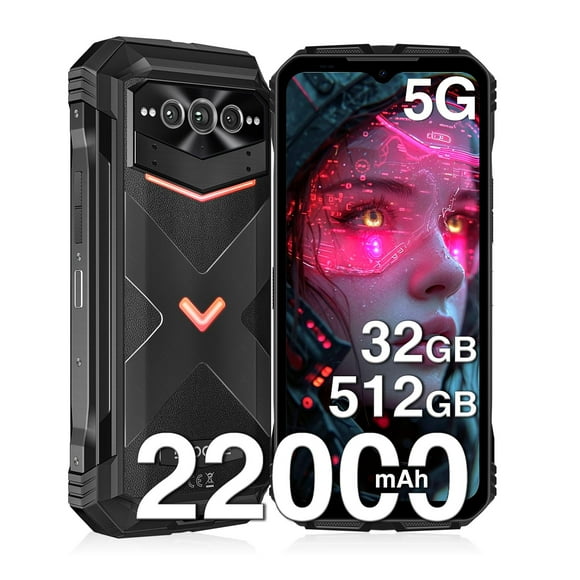 Smartphone robusto DOOGEE V Max Pro 5G 32 GB+512 GB/TF 2 TB