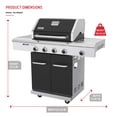thumbnail image 5 of Nexgrill 4-Burner Dual Fuel Gas Grill with Side Burner and Griddle Insert, 627 SQ In Total Cooking Space, 59,000 BTUs Output, BBQ Grill Perfect for Outdoor Gatherings - 720-0958HE, 5 of 10