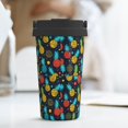 thumbnail image 6 of Gukieu Colorful Pineapple Print Insulated Coffee Cup, Portable Stainless Steel Vacuum Cup with Lid, Unisex, Suitable for Office, Cafe, Car, 6 of 8