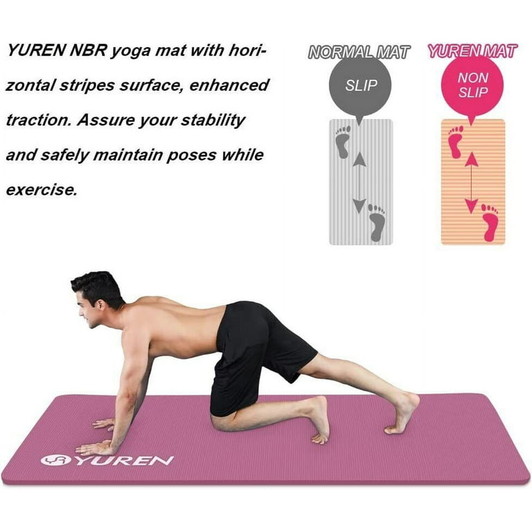 YUREN Thick Yoga Mat Extra Wide Long 72 X 35 Large Exercise Mat 