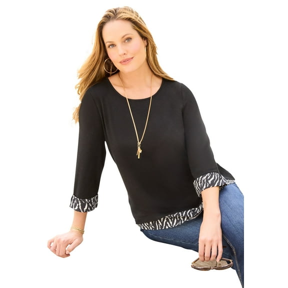 Catherines Women's Plus Size Impossibly Soft Duet Tunic