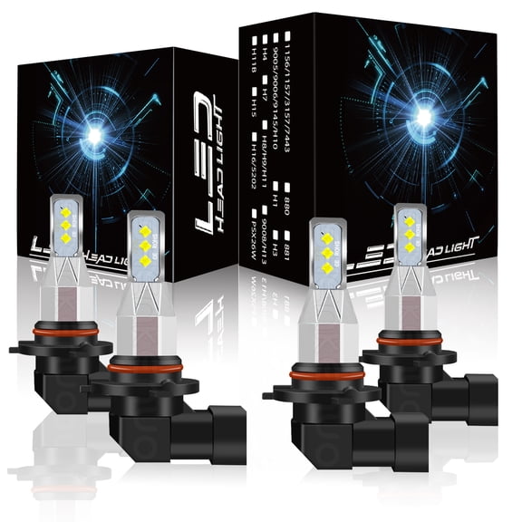 For Chrysler 300 2005 2006 2007 2008 2009 2010 4x Combo 9005 9006 LED Headlight Hi/Lo Beam bulbs 6000K