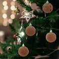 thumbnail image 4 of Twfbrm 12PCS Velvet Christmas Ball Ornaments Vintage Hanging Balls Christmas Tree Decorations Shatterproof Ball Ornaments Flocked Christmas Tree Hanging Ornament for Xmas Party Wedding Home Decor, 4 of 4