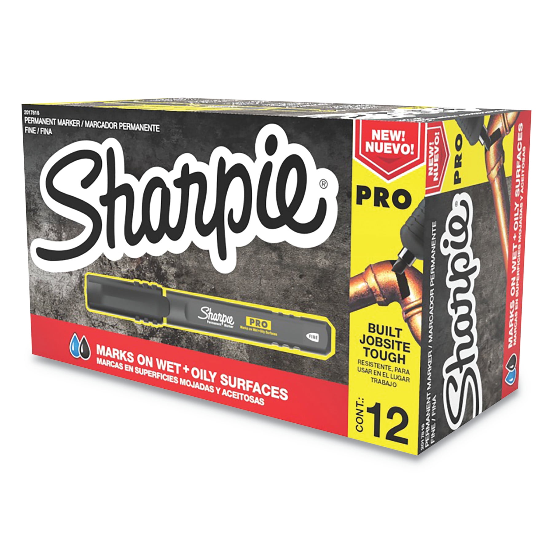 Sharpie Pro Permanent Marker, Fine Bullet Tip, Black, Dozen -SAN2017818