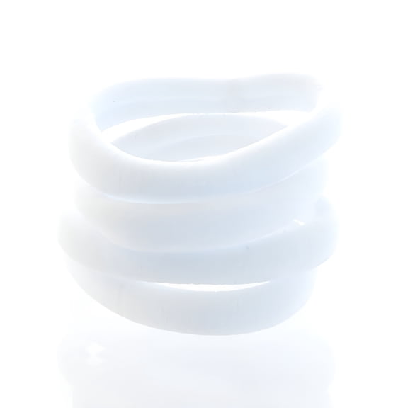 TUWAFE Small Premium Ponytail Hair Bands Small Rubber Bands for Hair White 20Cs