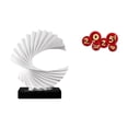 thumbnail image 1 of Escultura de olas,Escultura de ola Regalo moderno Oficina,Adorno de estatua abstracta artesanal para centro de mesa,Abanicos plegables festivos,Decoraciones de abanicos de papel para el Año, 1 of 8
