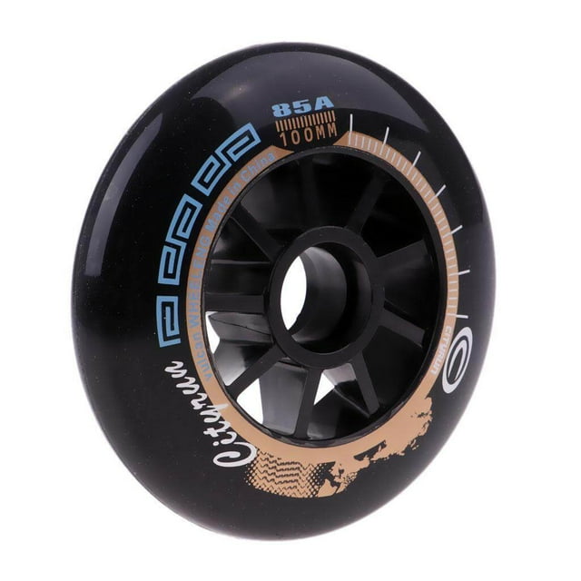 facefd Roues de Patinage de Vitesse Extérieur Intérieur Roues de Patin en Ligne Outil 100mm Noir
