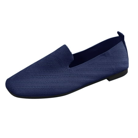 Ruyang Mesh Ballet Flats for Women Women Flat Shoes Knitted Lightweight Slip-on Loafers Breathabel Soft Comfortable Ballet Flats