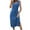 Blue, variant on Hrsba Summer Plus Size Dress,Women's Summer Sexy Fashion Solid Color Pocket Sleeveless-Neck Dress,Womens Casual Sleeveless V-Neck Dress