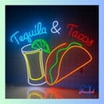 thumbnail image 2 of Shinelab Tequila And Tacos Neon Sign, Tequila Wall Art, Mexican Tacos Restaurant Wall Decor 0403, 2 of 4