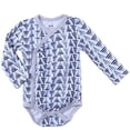 thumbnail image 5 of Newborn Clothes Baby Kimono Side Snap Onesies Boy Long Sleeve Bodysuit Gray Newborn, 5 of 6