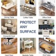 thumbnail image 2 of Clear PVC Table Cover Protector 20x68 inchs / 50x173 cm, 2 (mm) Thickness Transparent, Vinal Table Protector Cover Mat, Glass Plastic Table Pads Topper, Transparent Table Surface Protector, 2 of 8