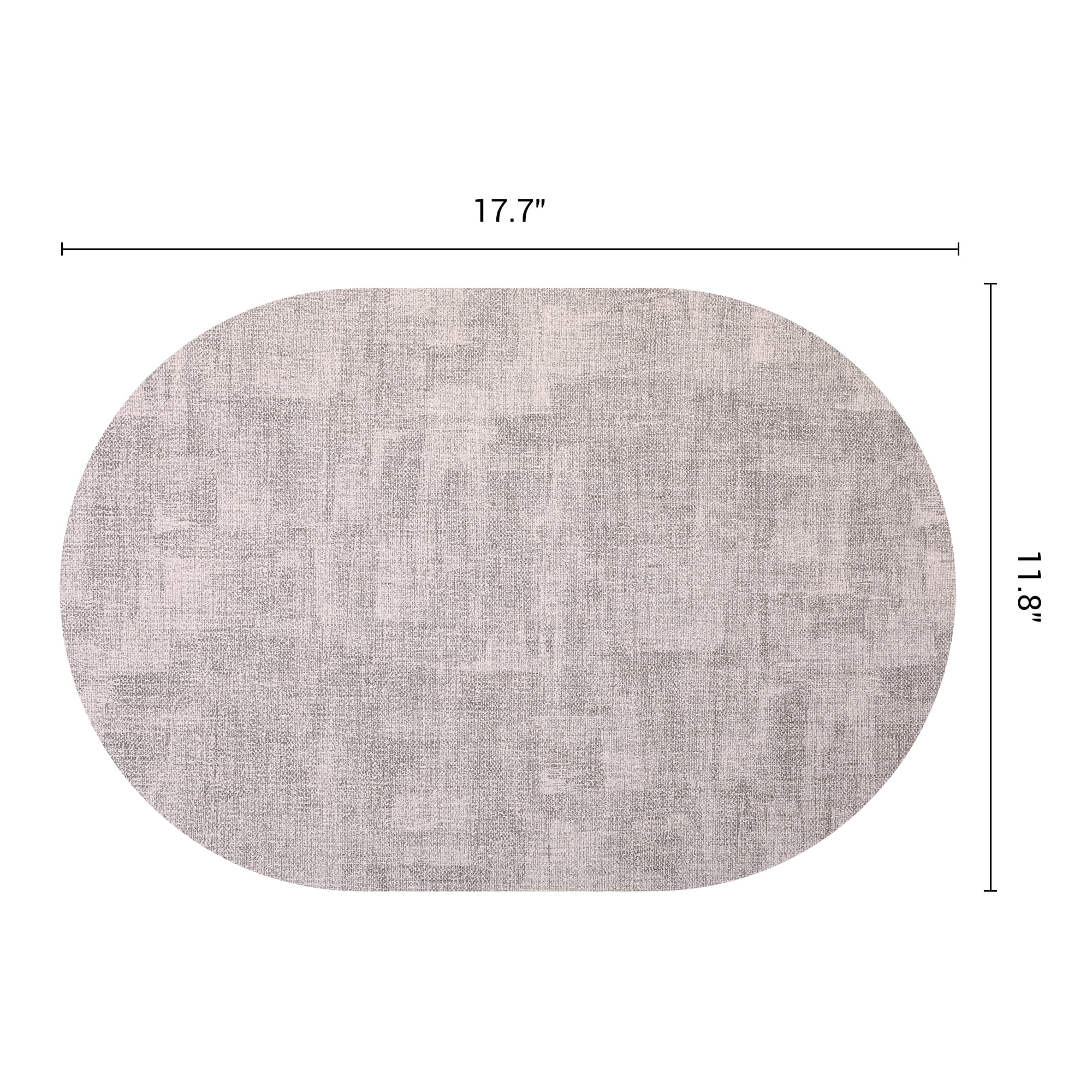 Unique Bargains 6Pcs Faux Leather Table Decor Placemats Gray/Khaki 17.7x11.8inch