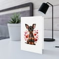 thumbnail image 5 of DistinctInk Greeting Card / Note Card - Valentine's Day Miniature Pinscher Puppy - PACK of 10, 5 of 7