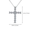 thumbnail image 3 of 1 colgante elegante para mujer, cadena de clavícula con cruz de circonita, collar versátil, 3 of 8