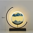thumbnail image 3 of YOPTOP Sands of Time Lamp, Moving Sand Art Picture 3D Round Sand Picture Lamp 3 Colors Art Light with Stand Relaxing Desktop Home Decor and Office,Black Frame   Blue Sand, 3 of 5