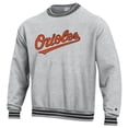 thumbnail image 4 of Men's Champion Heather Gray Baltimore Orioles Reverse Weave Sweatshirt, 4 of 6