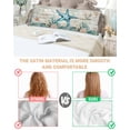 thumbnail image 4 of Teal Starfish Coastal Satin Pillowcase for Hair and Skin with Zipper, Soft Breathable Cooling Silk Pillow Cases, Summer Beach Nautical Retro Body Pillow Covers Bed Pillows 20"x54", 4 of 6