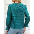 thumbnail image 3 of Cupshe Women's Eyelet Long Sleeve Tops Shirts Hollow Out Crochet Lace Embroidered Blouses, Sizes XS-XL, 3 of 9