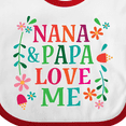 thumbnail image 4 of Inktastic Nana and Papa Love Me Girls Baby Bib, 4 of 4
